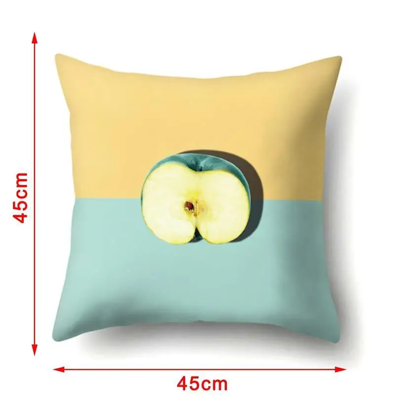 

Watermelon Apple Lemon Decorative Cushion Cover Fruits Living Pillowcase Decor Room 45x45cm Bed Home For Sofa Pattern V9X1