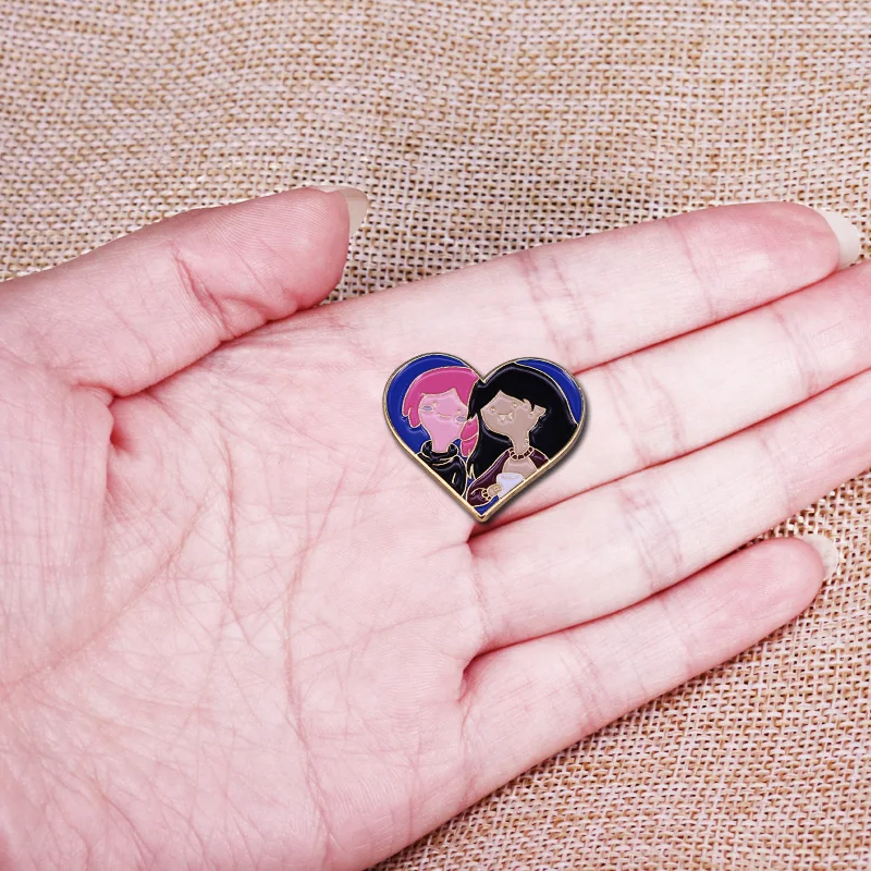Время приключений эмалированная булавка в форме сердца милый мультфильм аниме
