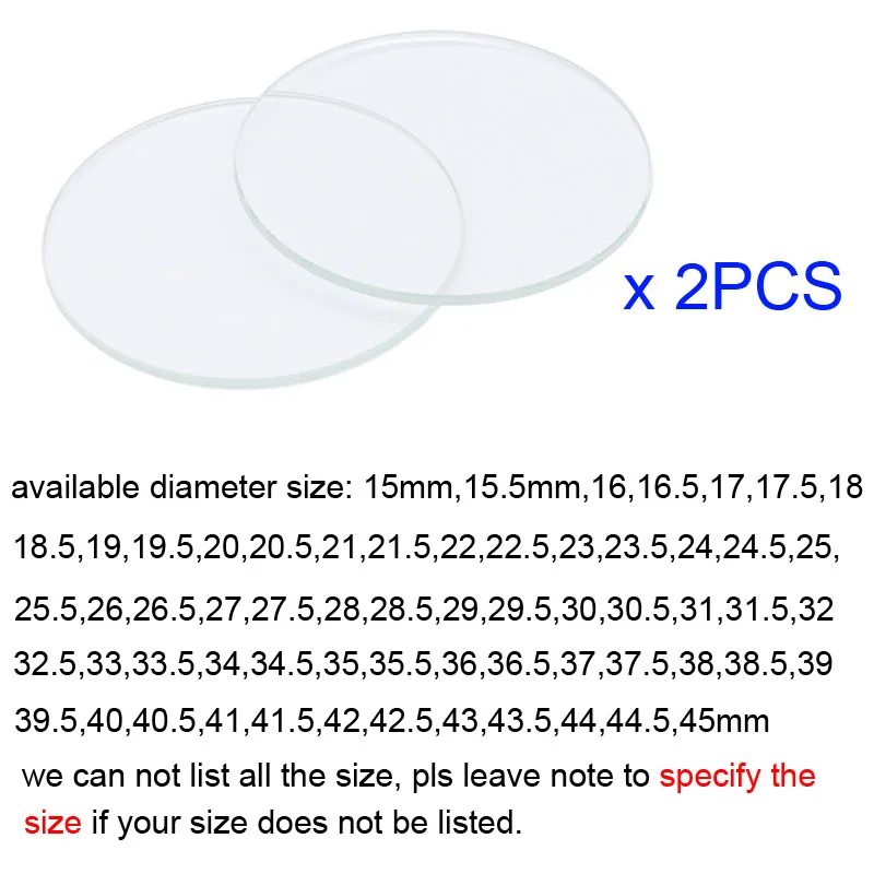 2 шт. круглые стеклянные часы 15-45 мм | Наручные