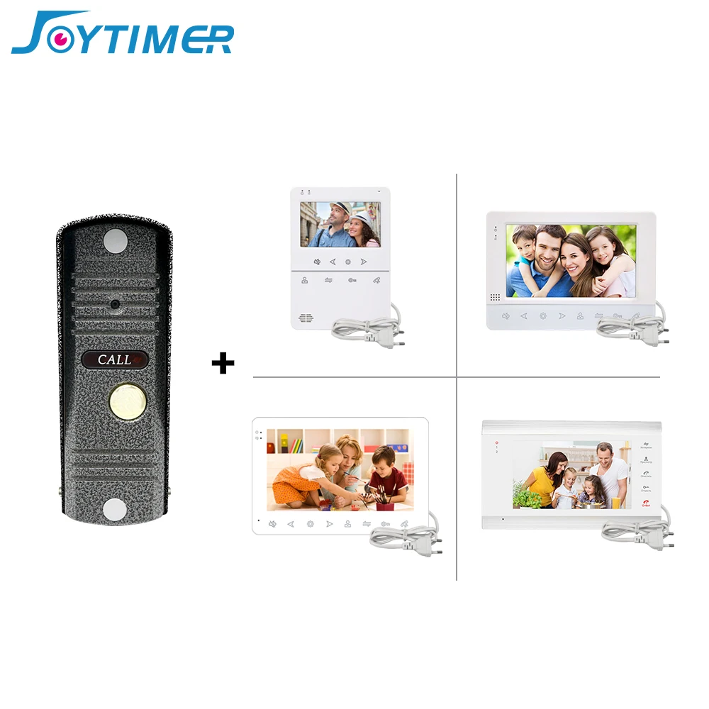 

7 Inch Video Intercom For Home Indoor Monitor HD IR Doorbell Apartment System One-Key Unlock Video Recording Wall Mounting