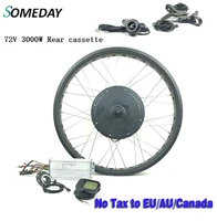 fat ebike 72v 3000w conversion kit someday snow bike rear cassette brushless non gear hub motor e bike wheel with lcd5