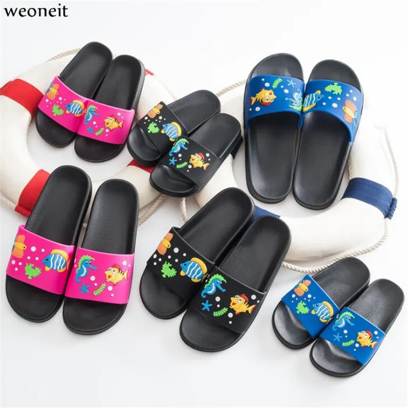 Weoneit/летние одинаковые тапочки для всей семьи папы мамы и детей Нескользящие