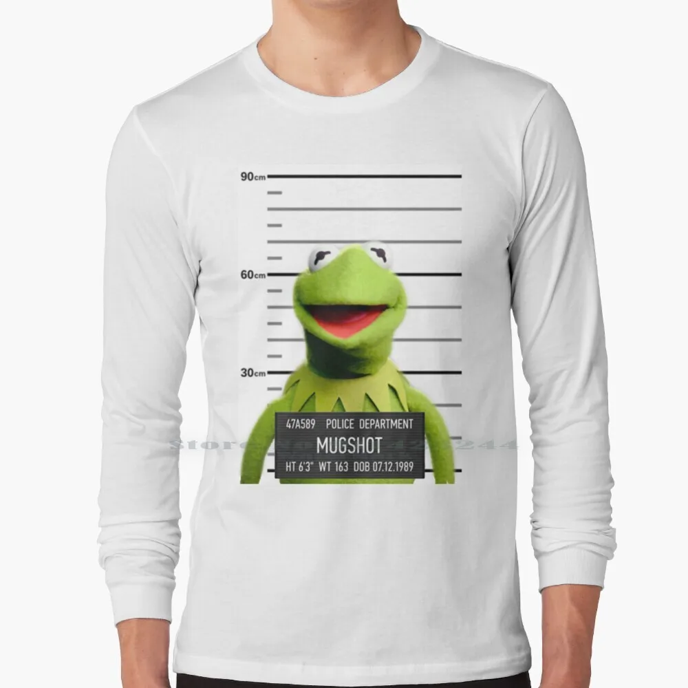 Mugshot футболка с длинным рукавом тройник лягушка настоящая преступность модный