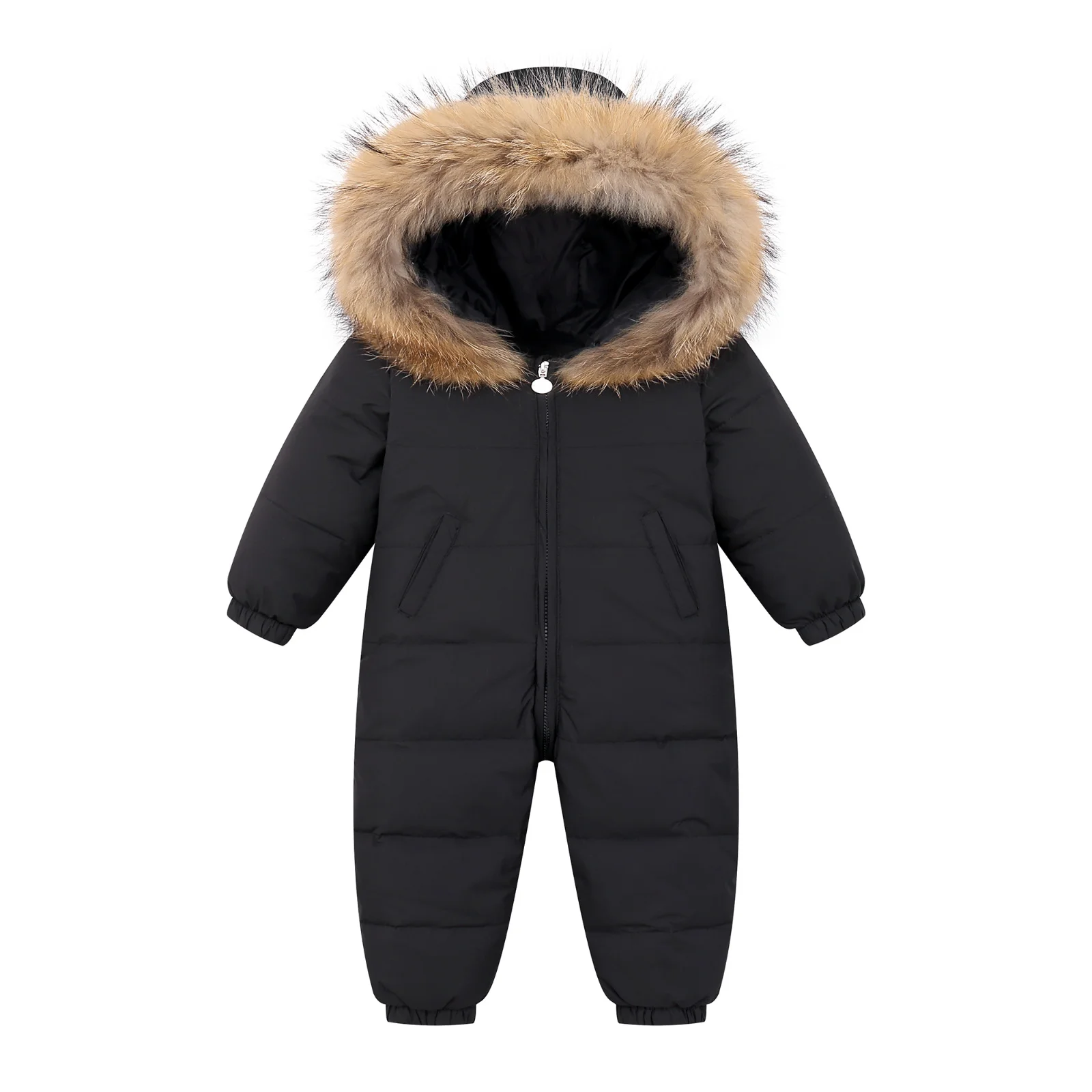 Детский зимний комбинезон для новорожденных зимняя пуховая куртка девочек