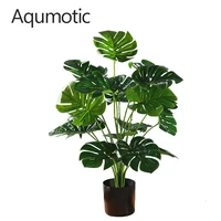 aqumotic large long fakes plants artificial big tall faked monstera indoor plant stand potted home no flower pot evergreen tree