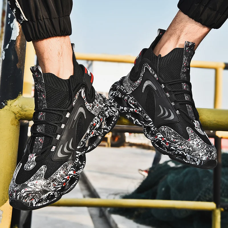 Мужские кроссовки для бега большого размера высокоскоростные уличные