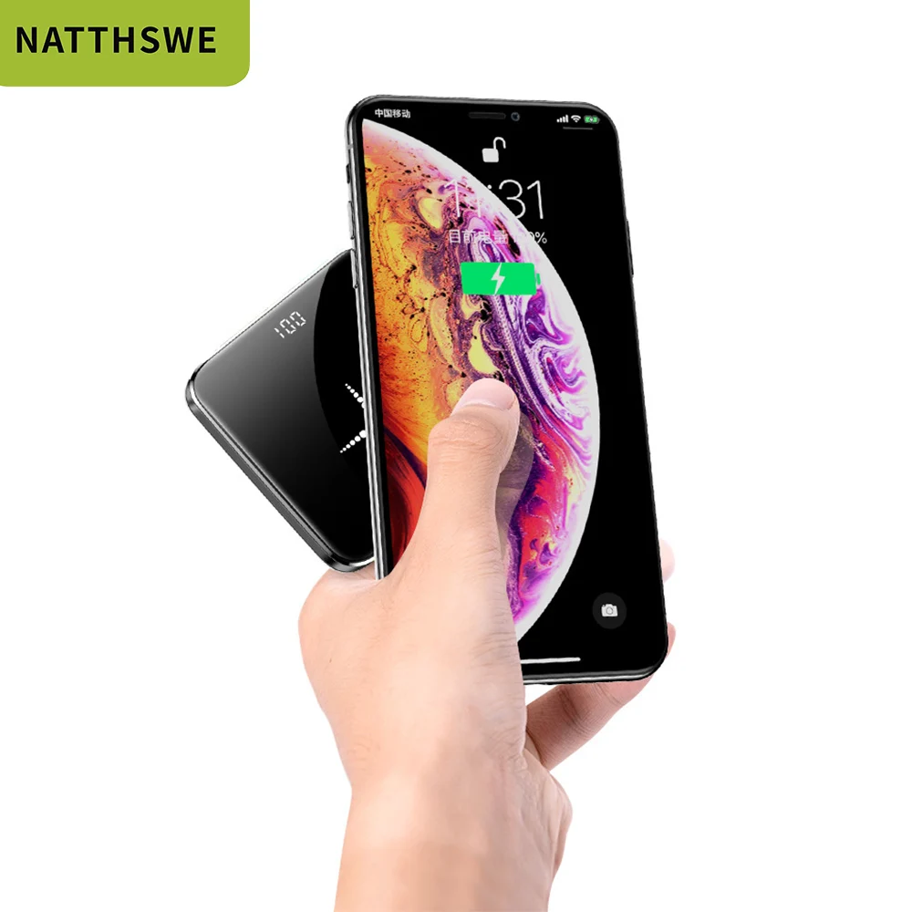 NATTHSWE новинка 30000 мА/ч Дополнительный внешний аккумулятор для xiaomi iPhone huawei 2 USB