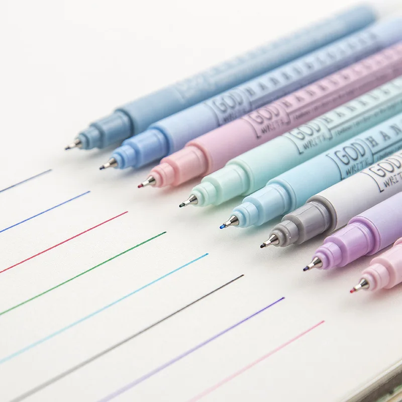 8 шт./упак. многоцветная портативная гелевая ручка с чернилами подводка для