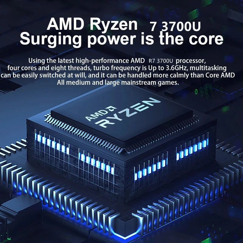 amd ryzen 7 pro 3700u max ram 36gb rom 2tb ssd ultrabook metal computer 2 4g5 0g bluetooth win 10 metal portable gaming laptop free global shipping
