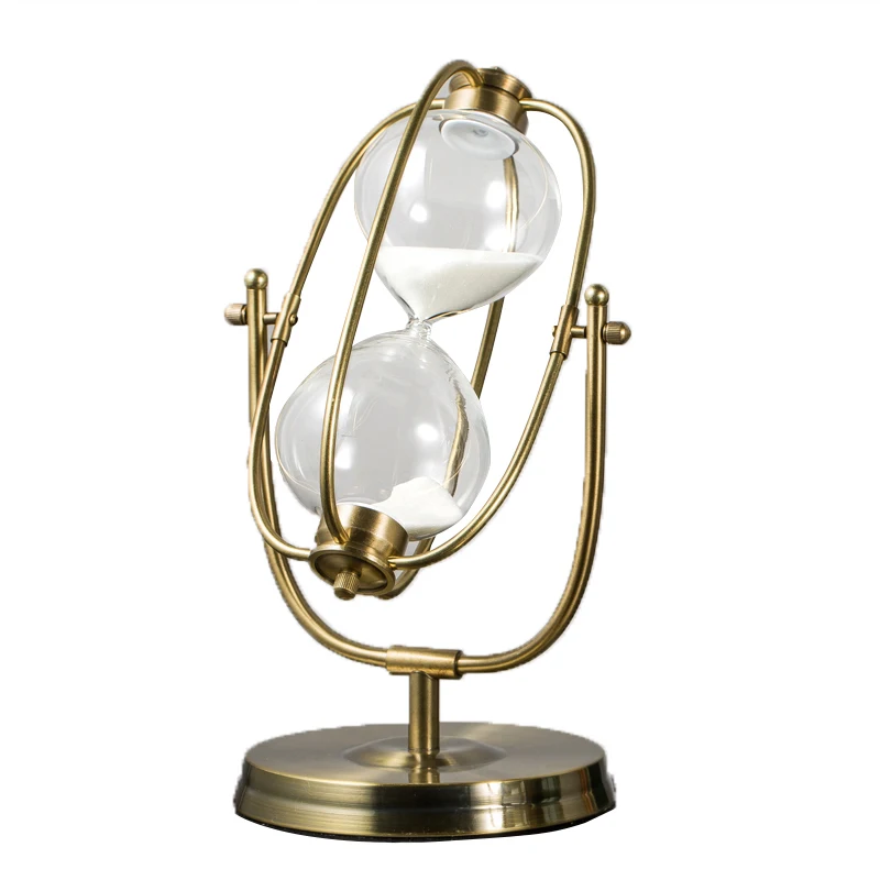 

Time hourglass timer creative metal study living room office desktop decoration home accessories birthday gift