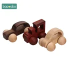 3 шт.компл. Детские деревянные игрушки Мультяшные Буковые деревянные автомобильные блоки Монтессори Развивающие игрушки для новорожденных подарок на день рождения Детские подарки для роста