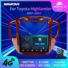 Автомагнитола 2DIN Android 2001 для Toyota Highlander 2007-, стереоприемник, GPS-навигация, автомобильное радио, автомобильный мультимедийный плеер IGO