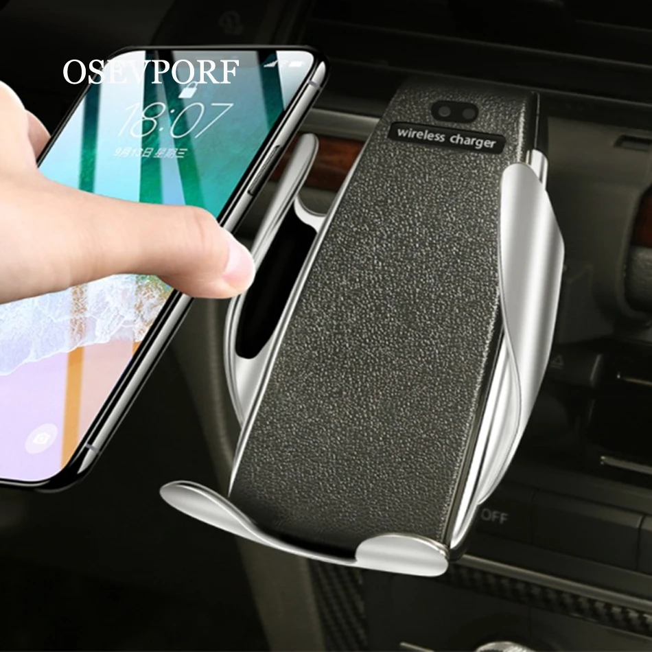 infrared qi fast charging for iphone 12 se 2 11 pro max stands wireless charger car air vent mount phone holeder 2 in 1 brackets free global shipping