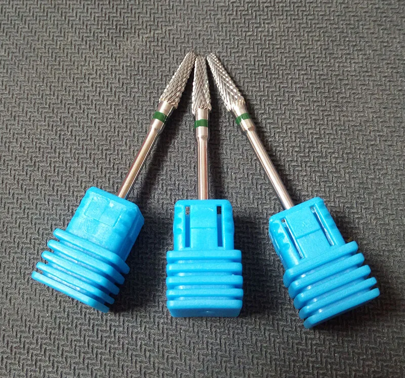 1 шт./компл. 1/4 ''Фрезер для ногтей карбид (грубый) Фрезер (серебристый) Новый