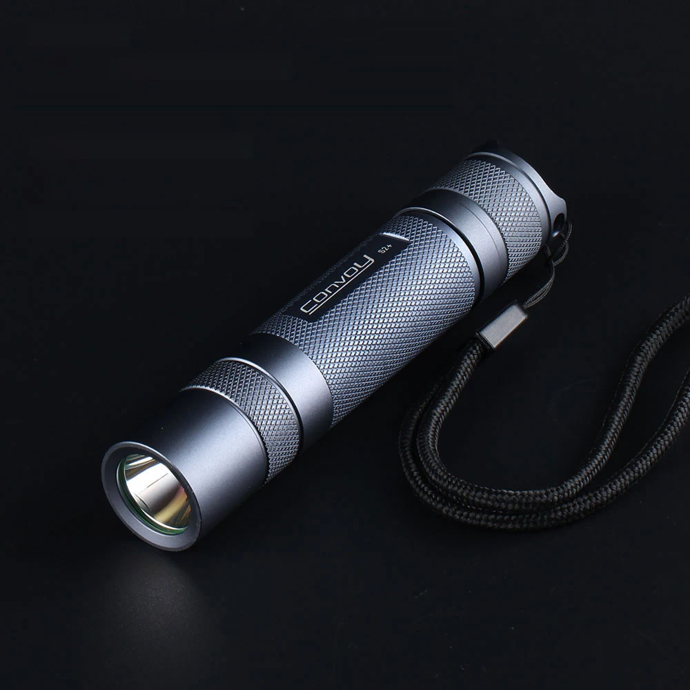 

Flashlights Gray Convoy S2+ DTP Copper Plate, Ar-Coated Glass Lens Flashlight 7135 Biscotti Firmware Led Electric Torch Light