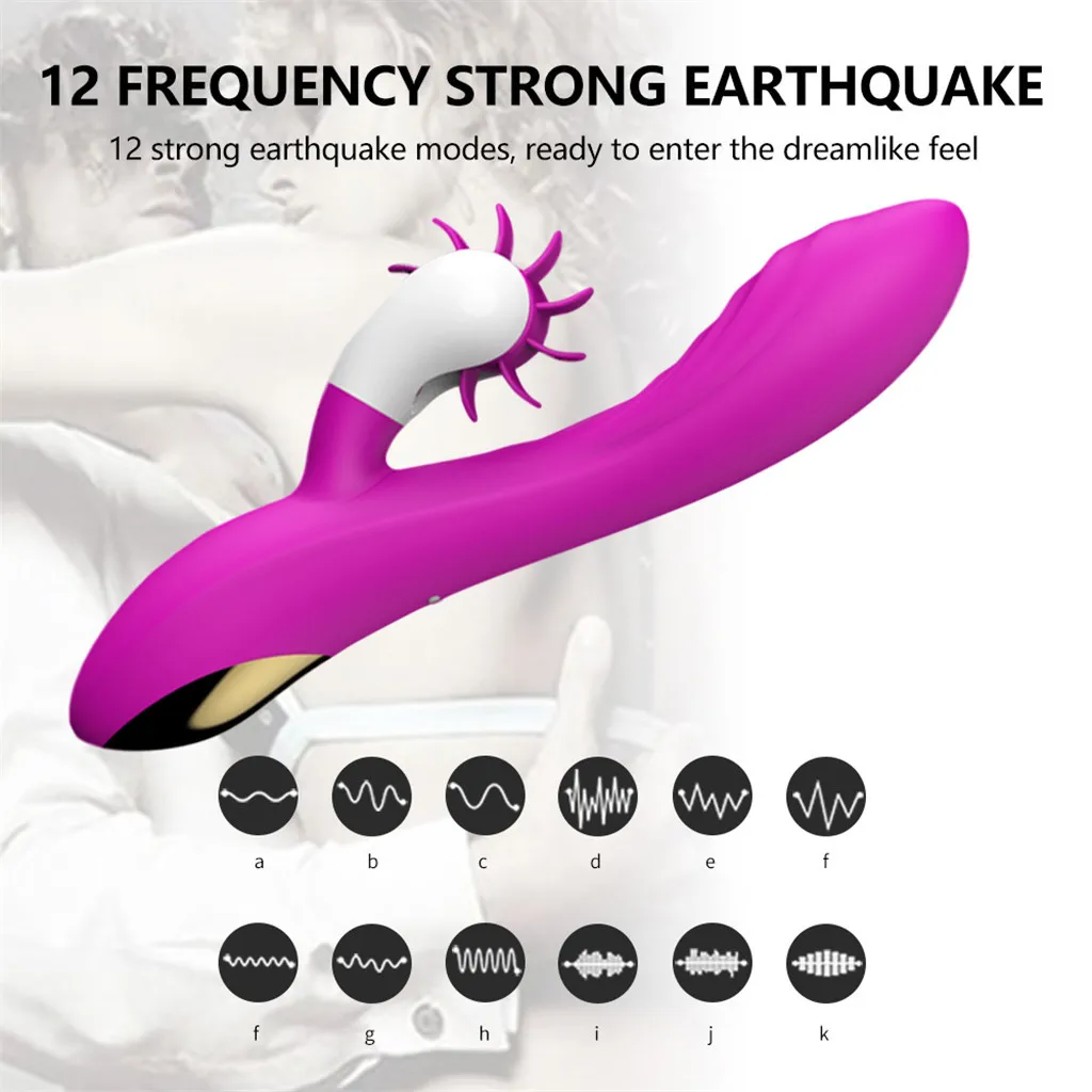 Вибратор Кролик для женщин фаллоимитатор точки G с двойной вибрацией Силиконовый