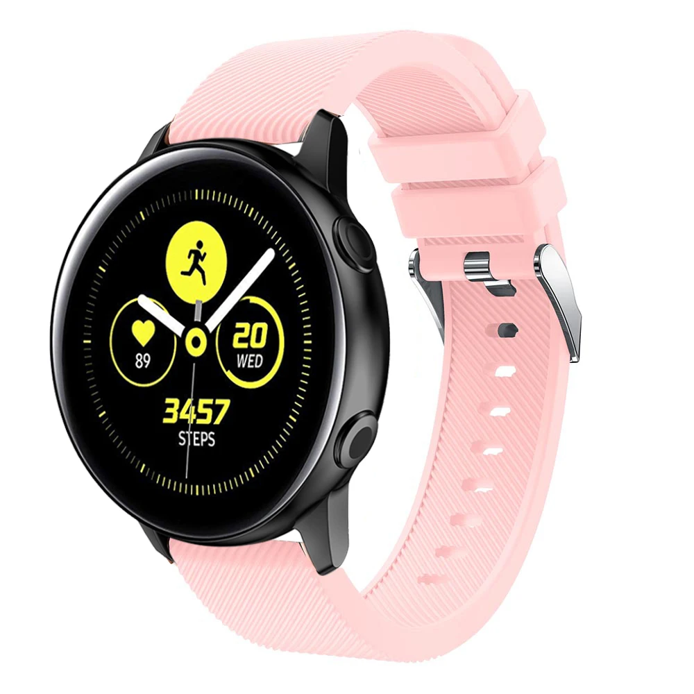 Ремешок силиконовый для Samsung Galaxy Watch 42 мм сменный смарт-браслет наручных часов Active