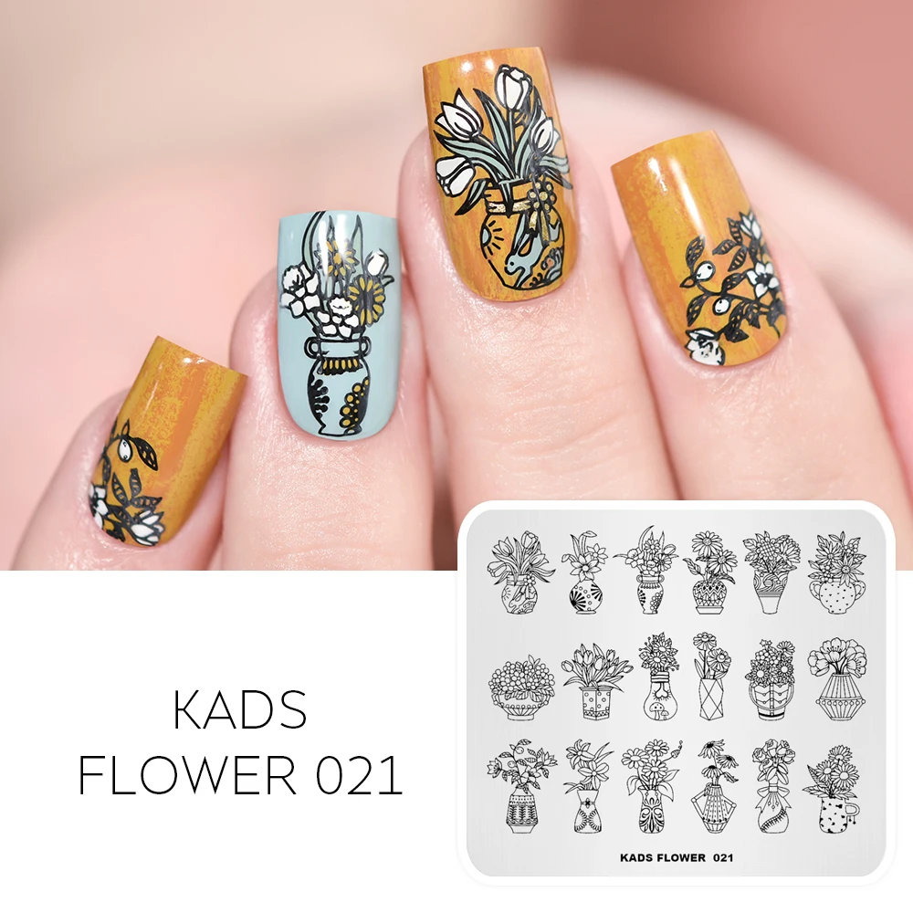 AriesLibra Nail Art Stamp штамповочные пластины цветок DIY Маникюрный шаблон для