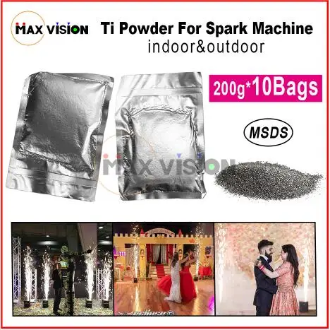 10bag ti powder 400 Вт холодная Искра фейерверк Машина Dmx и дистанционное управление фейерверк фонтанная машина для свадьбы - Цвет: 10bag ti powder