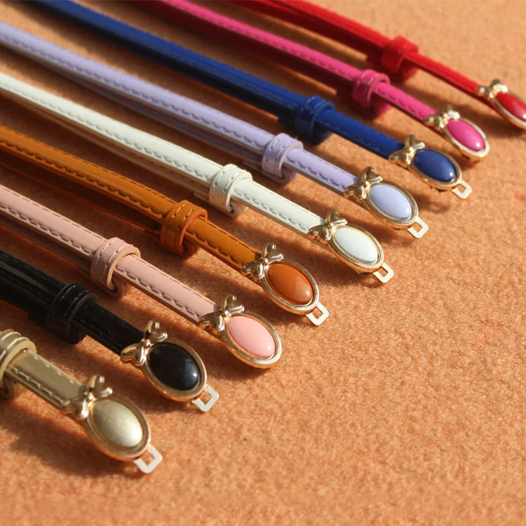 

Модный женский однотонный пояс с прямой застежкой ярких цветов