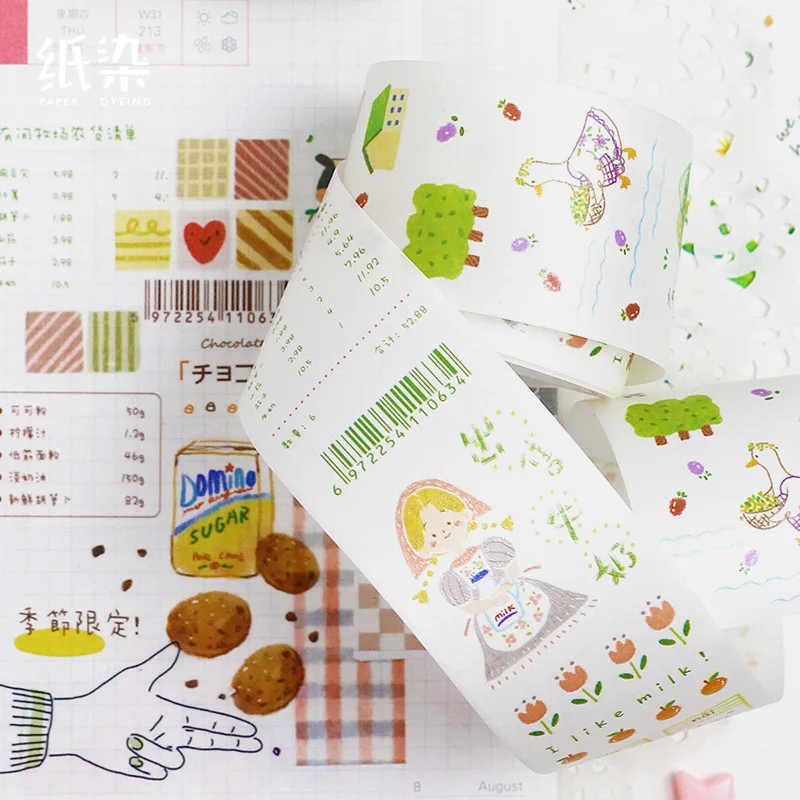 Kwaii Washi Tape Thank You Masking 3.5cm*5m Wide DIY Planner Book Material Student Stationery Adhesive | Канцтовары для офиса и