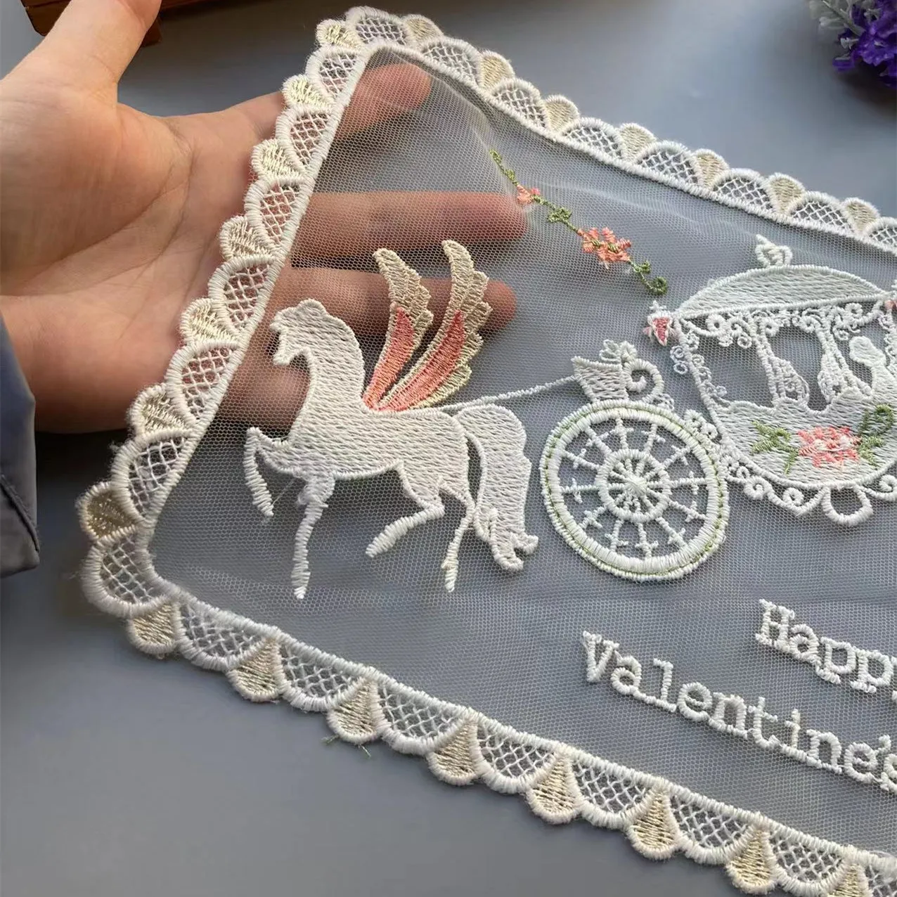 Красивое кружевное цветочное оформление 20*28 см для дивана занавески покрывала