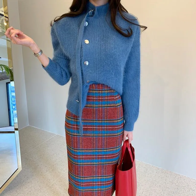 Alien Kitty 2020 искусственный норковый кардиган свитер пальто Женский вязаный с