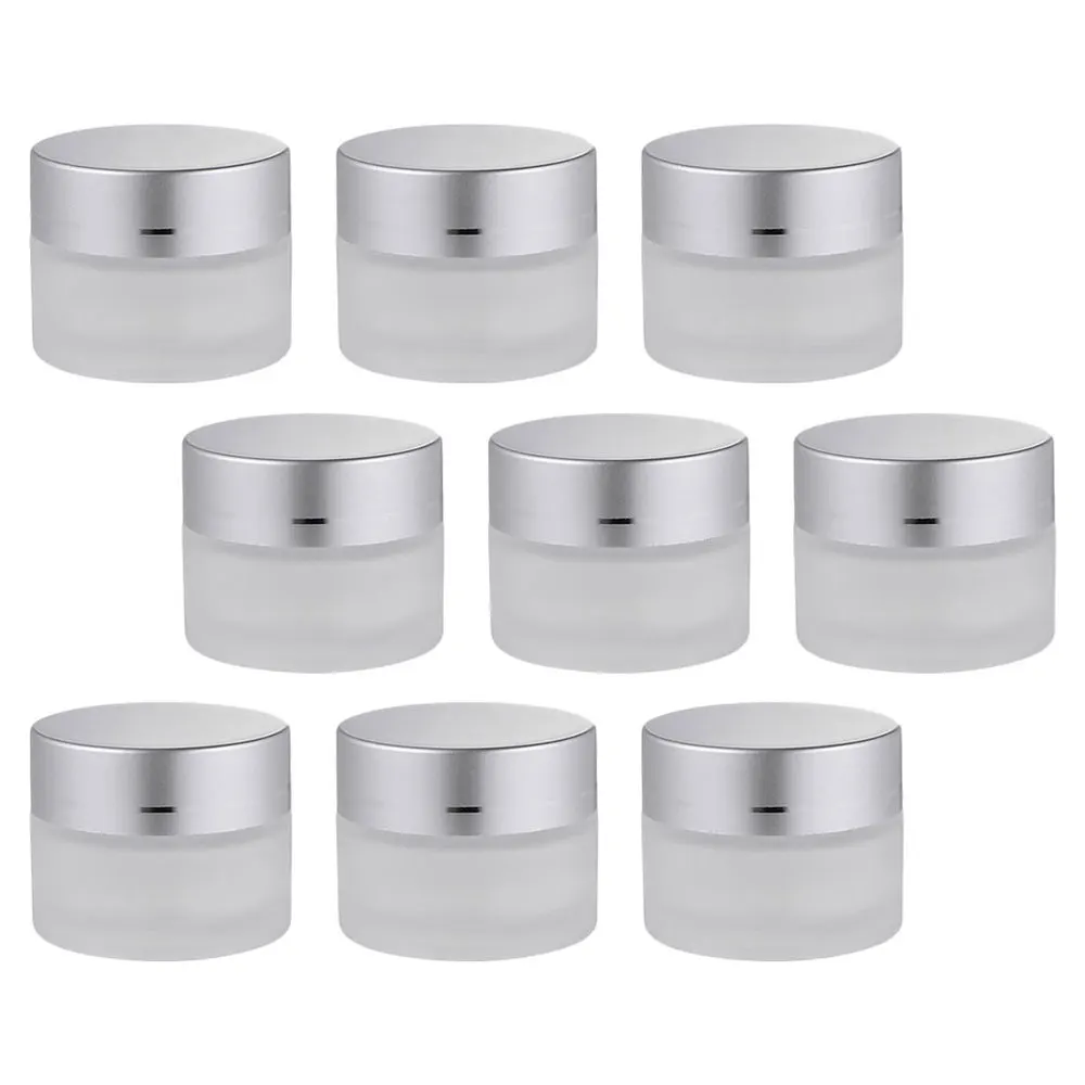 

10pcs 5g Portable Cream Jars Glass Cosmetic Dispenser Empty Refillable Jars
