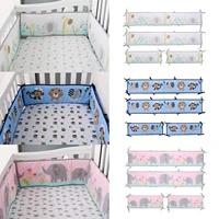 breathable crib liner 4 pcs soft comfortable anti bumper pads safety crib liner for baby standard crib bed pads toddler pack and