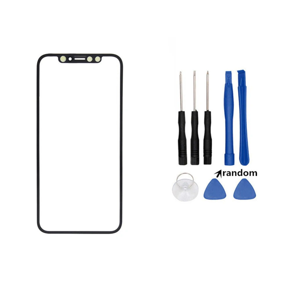 Стекло для ЖК экрана Netcosy XS Max черное переднее внешнее стекло крышка объектива