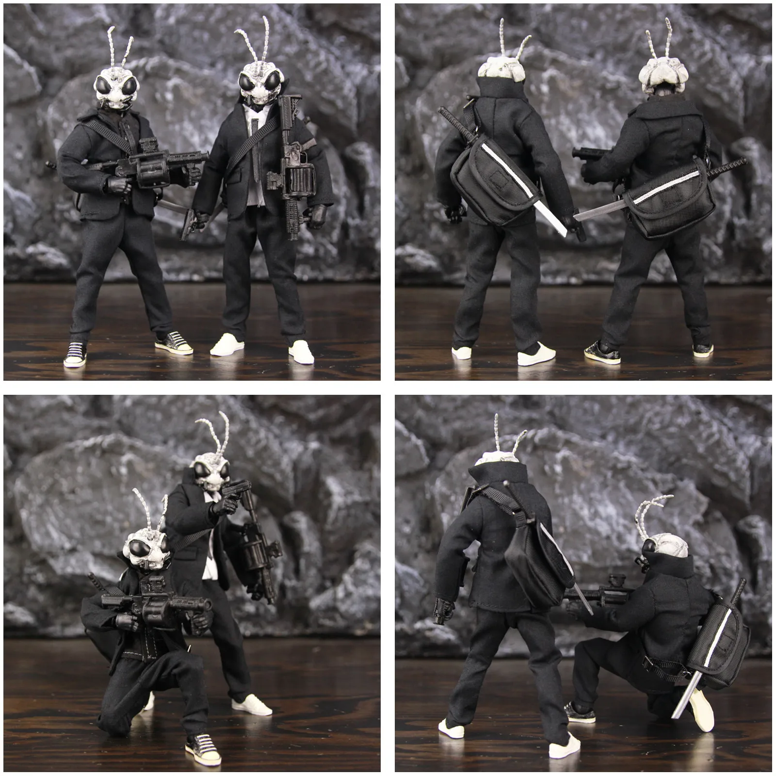 

Agent Ant Killer Assassin Sharpshooter 6" Action Figure Custom White Head gomez Legends Clothes 1/12 1:12 one:12 Toys Doll Model