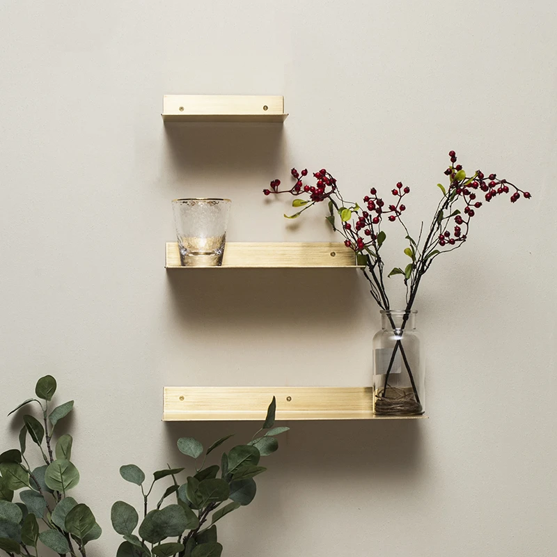 

Современная латунная полка, много отделений, простая декоративная полка для гостиной и ванной комнаты в скандинавском стиле