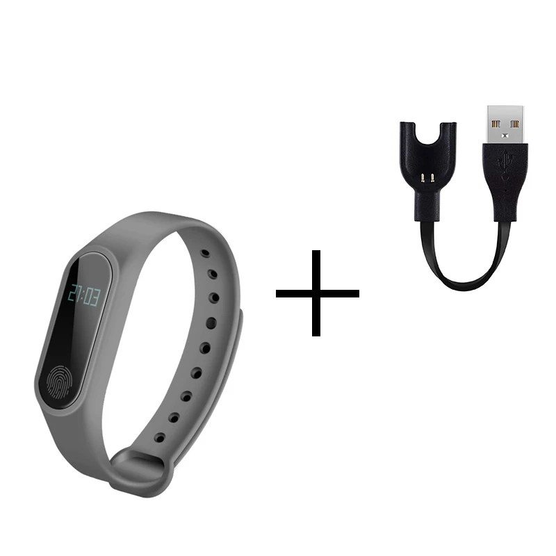 gray New M2 smart fashion sports watch fitness running tracker bracelet step blood pressure monitor with men and women children - Цвет: gray