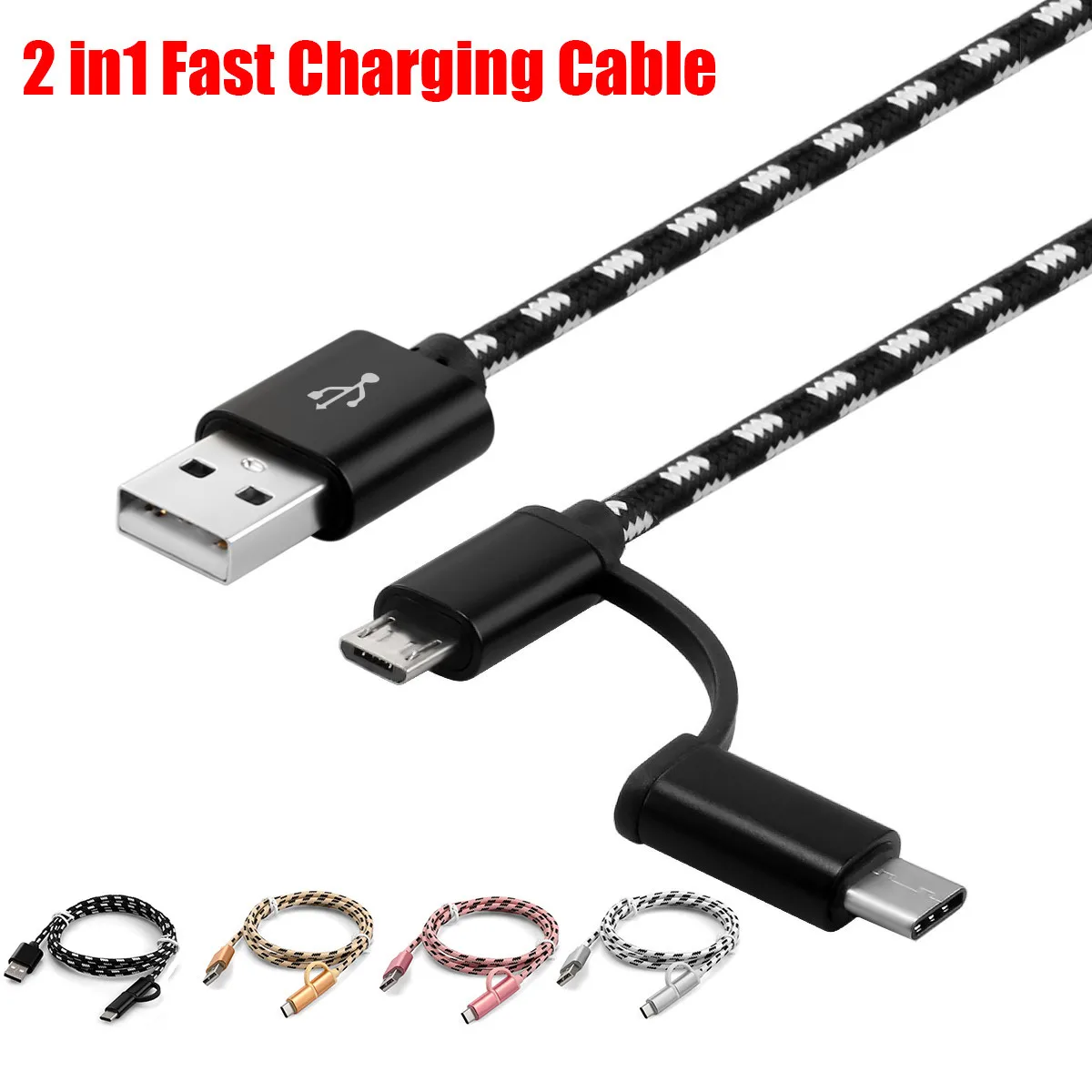 1x2 в 1 кабель для зарядки Круглый Магнитный type-C/Micro USB Android планшетов samsung huawei 2020 |