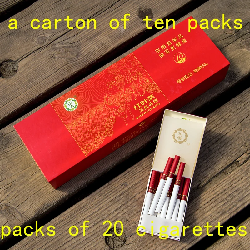 red3 Ten packs Чай сигареты травяные очистка легких, чтобы бросить курить или нет никотин и табачные сигареты чистые легкие - Цвет: red3 Ten packs