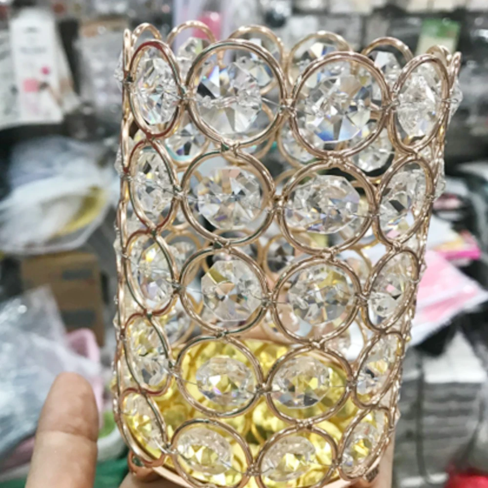 Органайзер для кистей макияжа ANGNYA держатель ручек золотистого/серебристого