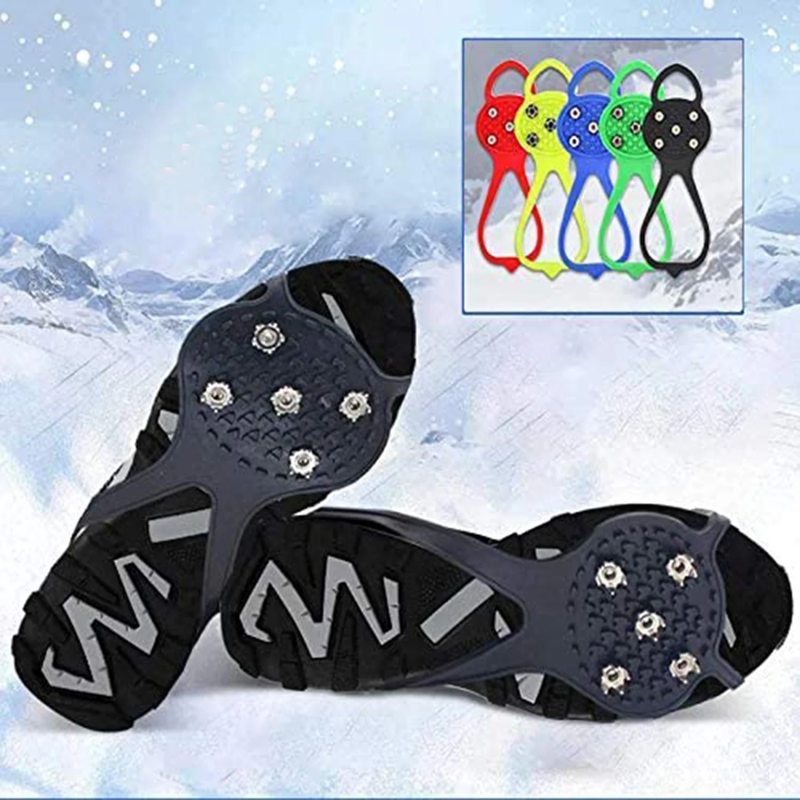 

Universal Non-Slip Gripper Spikes Anti-Slip Over Shoe Durable Cleats with Good Elasticity Easy to Pull On or Take Off