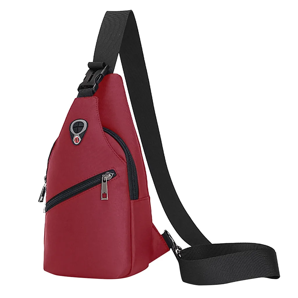 Мужская нагрудная сумка модная деловая многофункциональная через плечо из ткани