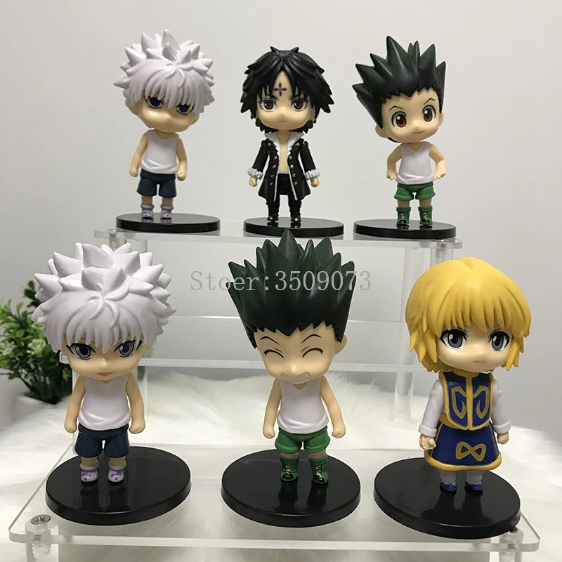 6 шт./компл. Hunter x Аниме Фигурка Гон фрекс Killua Zoldyck экшн-фигурка Kurapika Модель Кукла