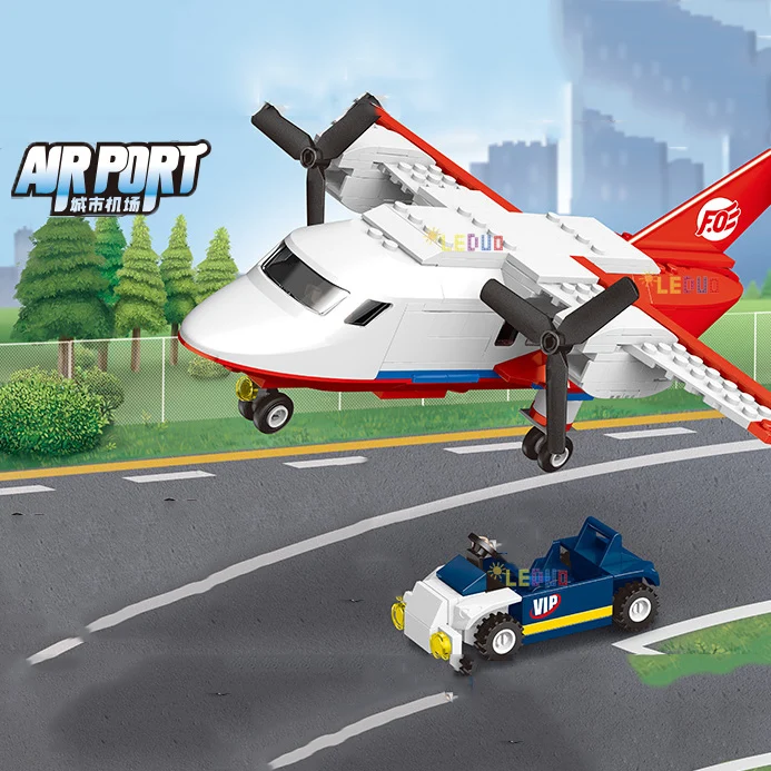 Городской самолет строительные блоки шоу VIP челнок вертолет кирпичи игрушки для