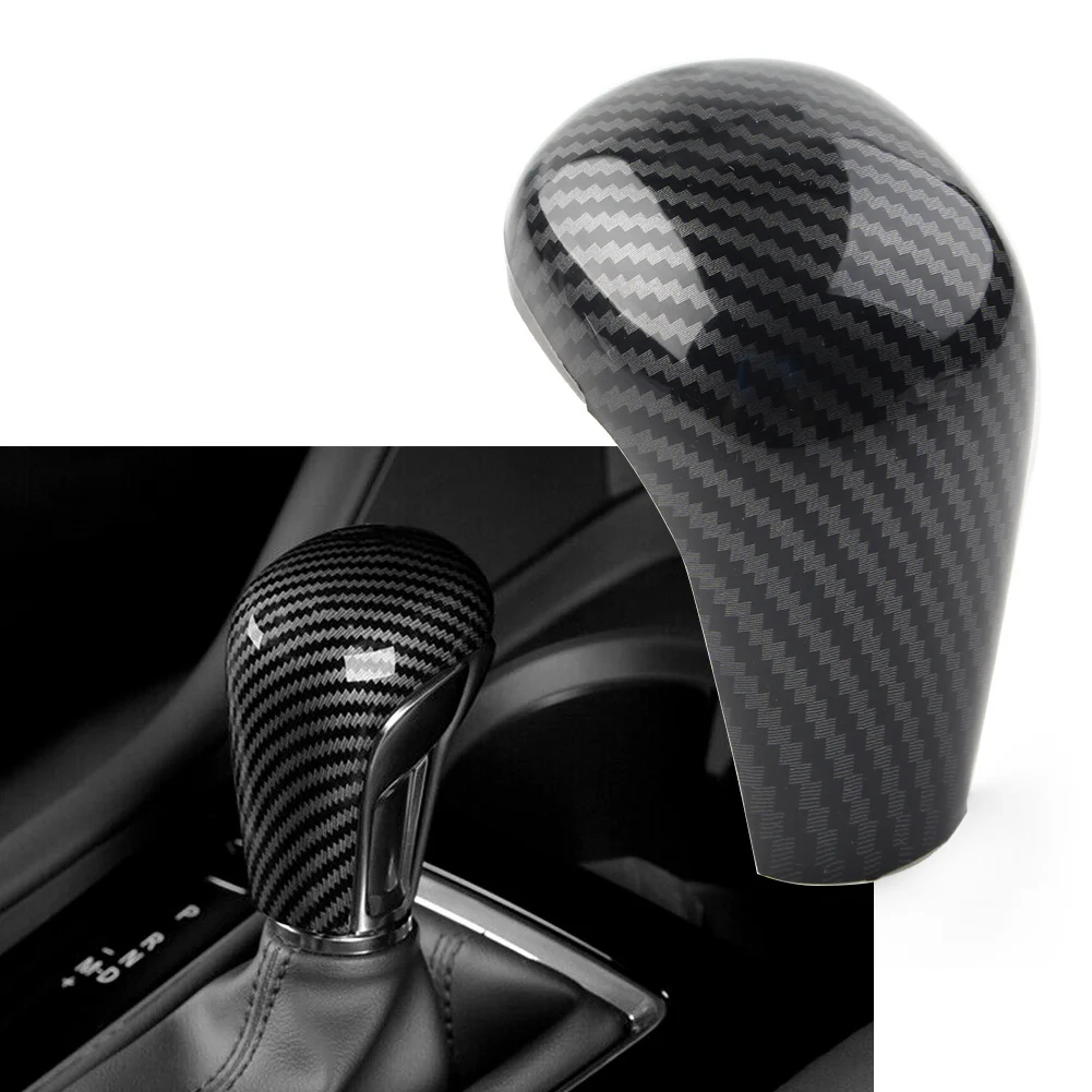 

Car Console Gear Shift Knob Cover Decorative Trim For Mazda 3 Axela 2020 2021 ABS Plastic Carbon Fiber