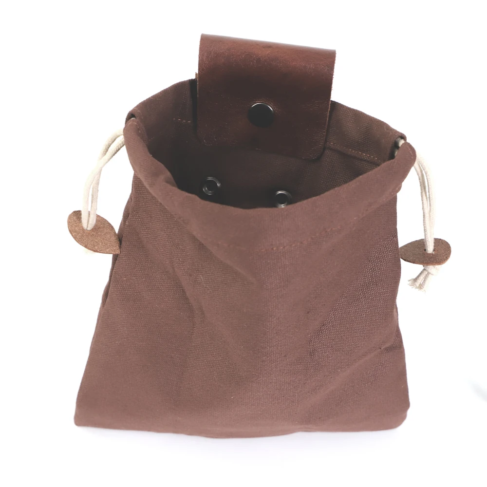 

Picking Waist Bag Foraging Pouch Portable Waxed Canvas Easy Looping Around Belts Multi Functional Handmade 2021 New Storage Bags