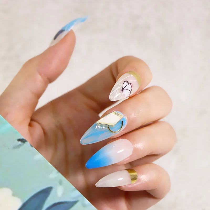 3D Nail Sticker Butterfly Series Art Decals Manicure Design Flower on Nails Decoration Self Adhesive Foil | Красота и здоровье