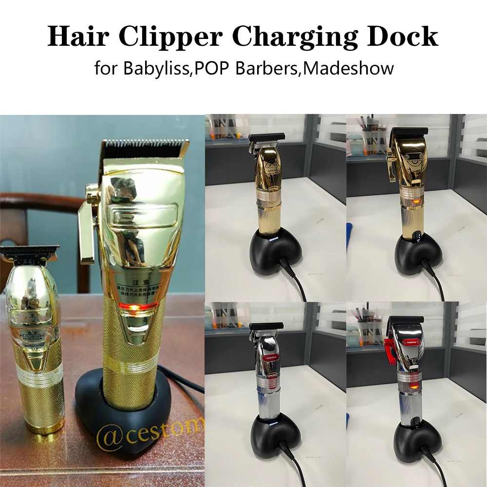 CestoMen Clipper Charging Dock For Babyliss,POP Barbers,Madeshow Clipper Trimmer Hair Cutting Machine Charging Stand For Barber