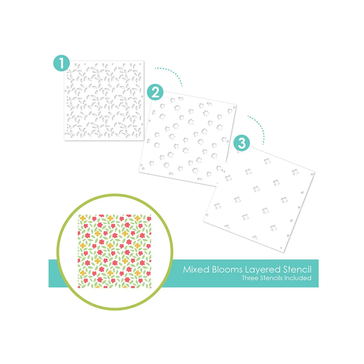 

Mixed Blooms Layering Stencil for Scrapbooking Stamp Photo Album Decorative Embossing Cut Die DIY Paper Cards New 2021 Arrive