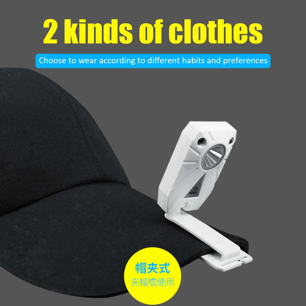 

LED Sensor Headlight USB Rechargeable Clip On Outdoor Flashlight Portable Light Outdoor Camping Led Flashlight Lamp