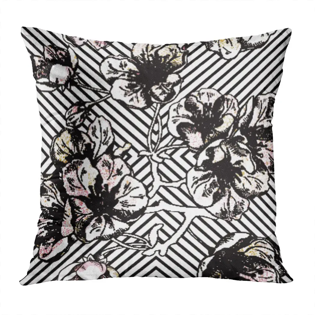 

Floral Throw Pillow Cushion Cover Soft Flowers Cherry Soft Velvet Square Cushion Couch Cover Pillowcase For Sofa Chair Bedroom