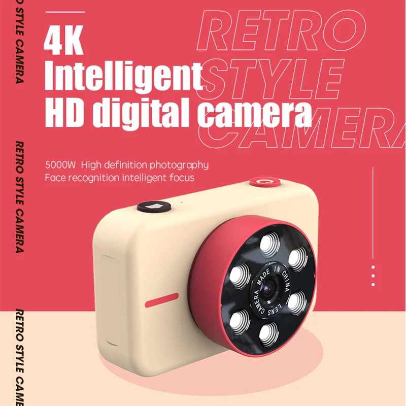 

NEW mini children's camera 4K high-definition front and rear dual camera 50 million pixel children's digital camera baby toys