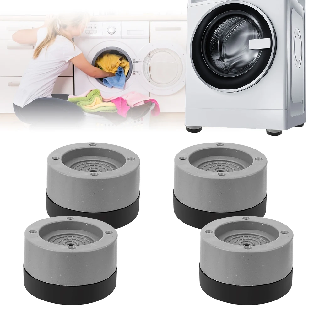 

Washing Machine Feet Mats 4pcs/set Refrigerator Shockproof Pad Universal Multifunction Anti-slip Noise-reducing Floor Protection