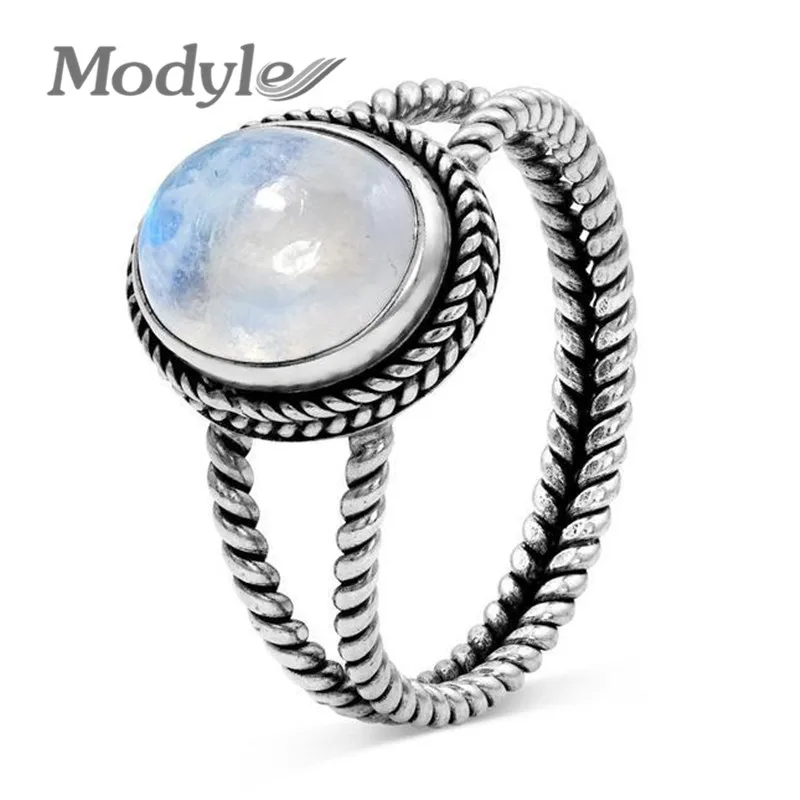 Фото Женское кольцо с лунным камнем серебро 2019 пробы|Кольца для помолвки| |